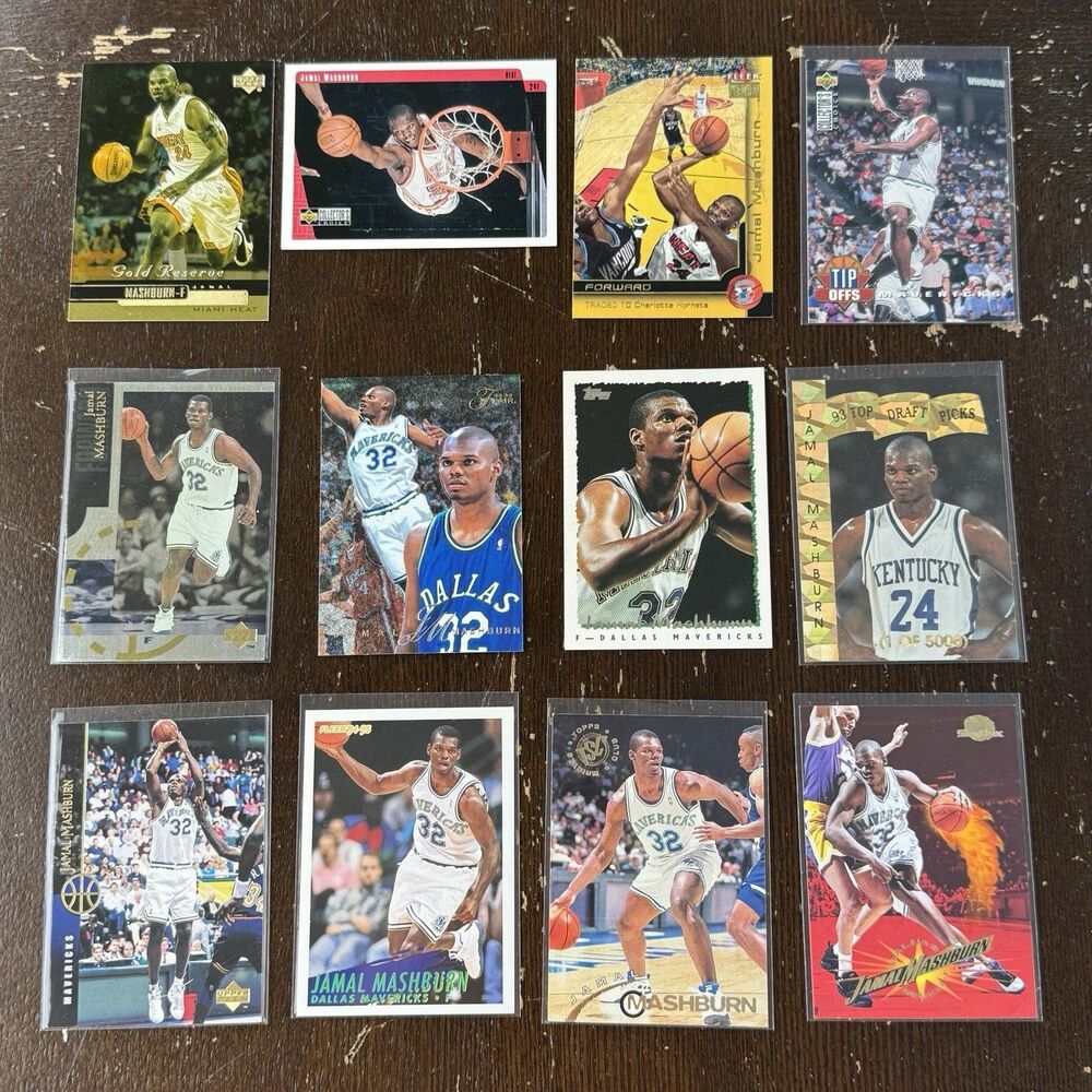Jamal Mashburn 12 Card Lot NM w 1993 Sports Review Promo Top Draft Picks /5000